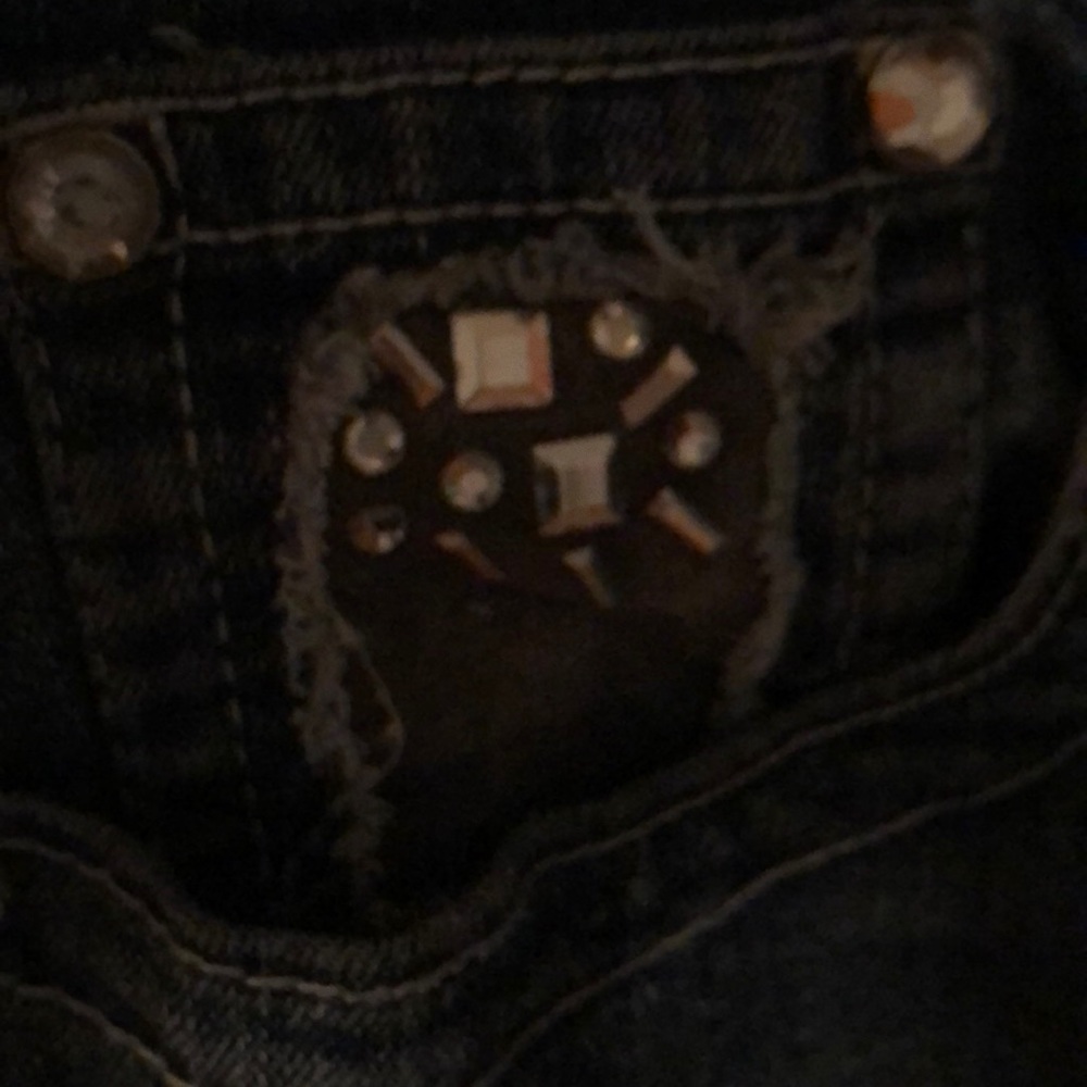 Denim embellished clam diggers - Picture 2 of 4